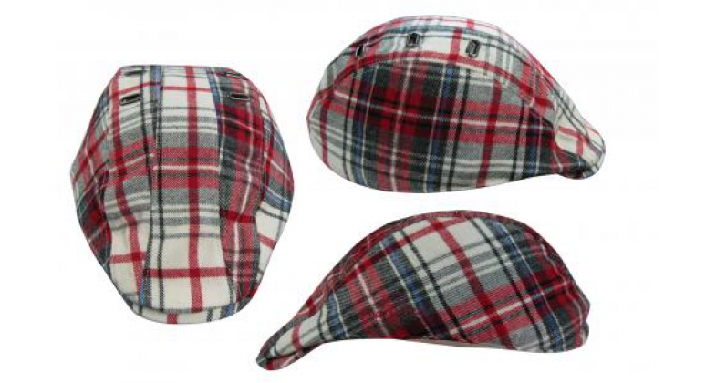 Casqu'en ville couvre chef Carambar Red Tartan